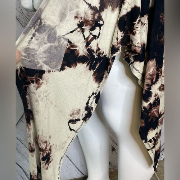 HEYNE BOGUT Tie Dye Asymmetrical Hem Dress Long Sleeves Sz 6-8 - Picture 4 of 8